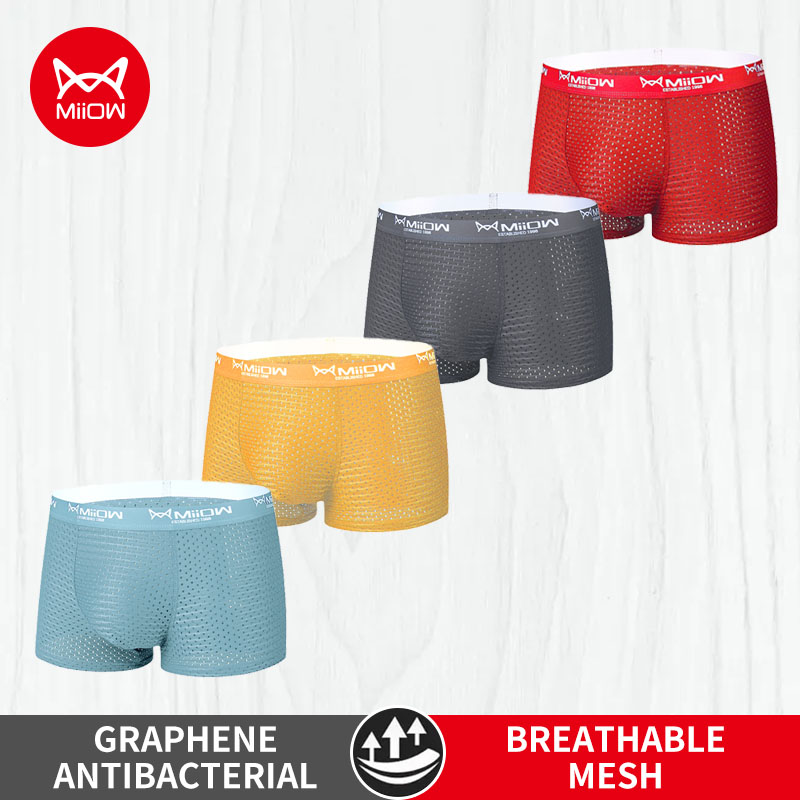 MiiOW 4Pcs Ice Silk Men Underw - Boxer Shorts Modal recensione e prezzo